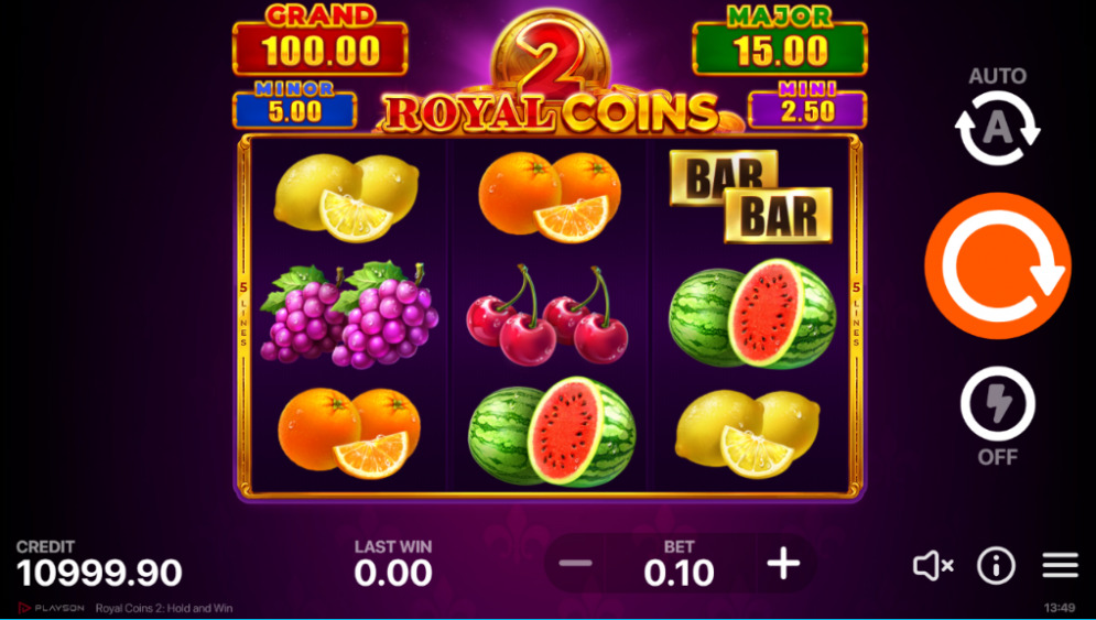 How to play Royal Coins 2: Hold and Win
