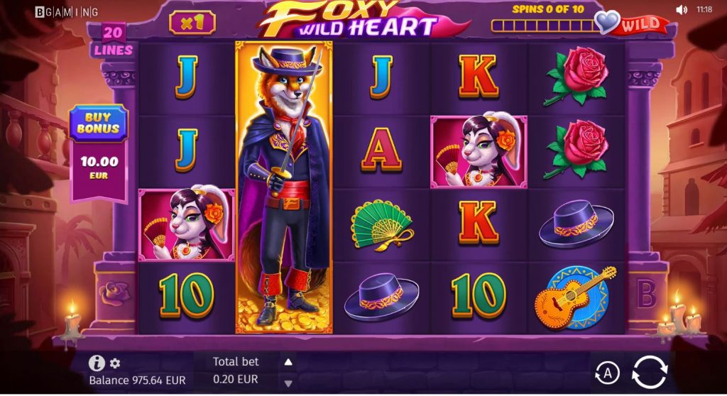 Slot machine Foxy Wild Heart