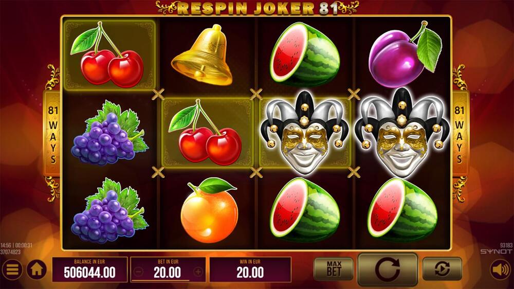 Regole del gioco in Respin Joker 81