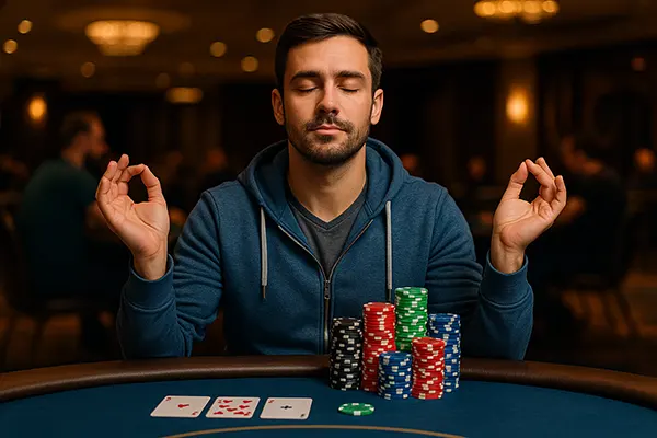 Spieler mit Pokerchips