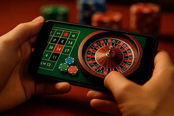 Roulette app interface