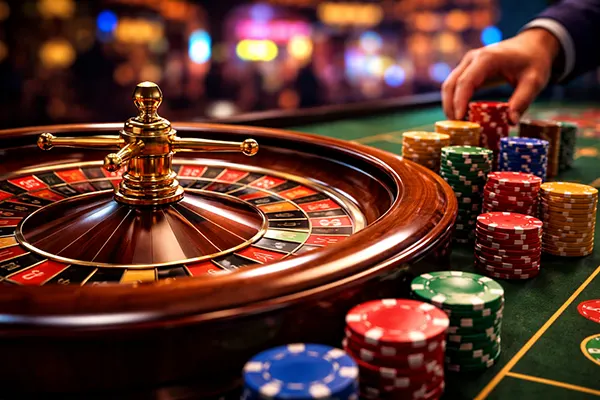 Mesa de ruleta verde