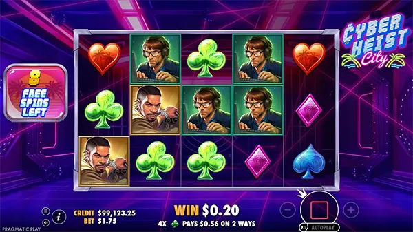 Interfaccia slot sci-fi