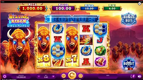 Blazing Bison bonuses